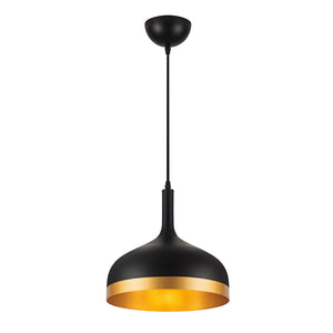 Artcraft - SC13350BK - One Light Pendant - Dash - Black & Gold