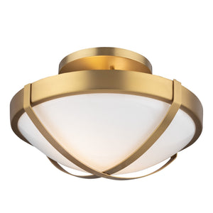 Artcraft - AC11703BR - Two Light Flush Mount - Cara - Brushed Brass