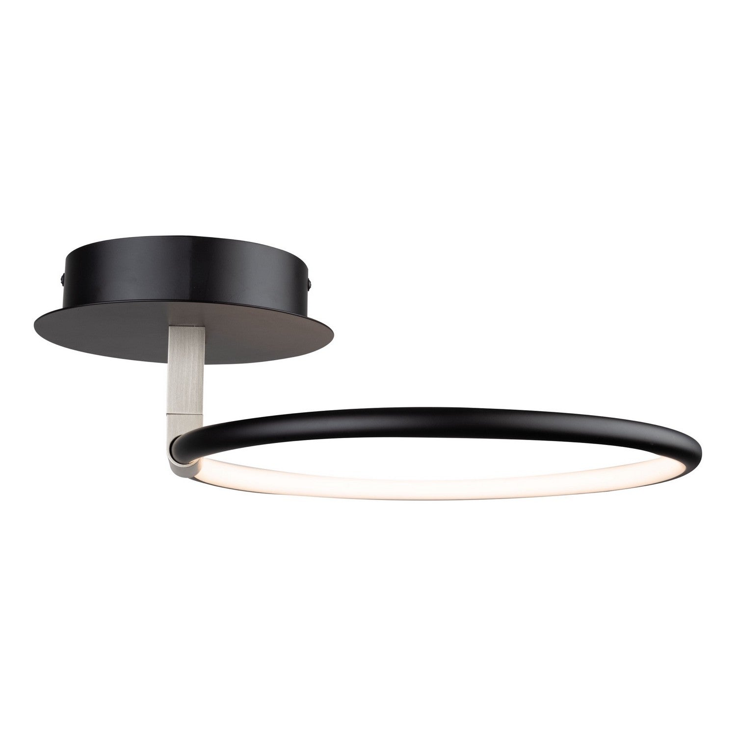 Artcraft - AC6630NB - LED Semi-Flush Mount - Halo - Black