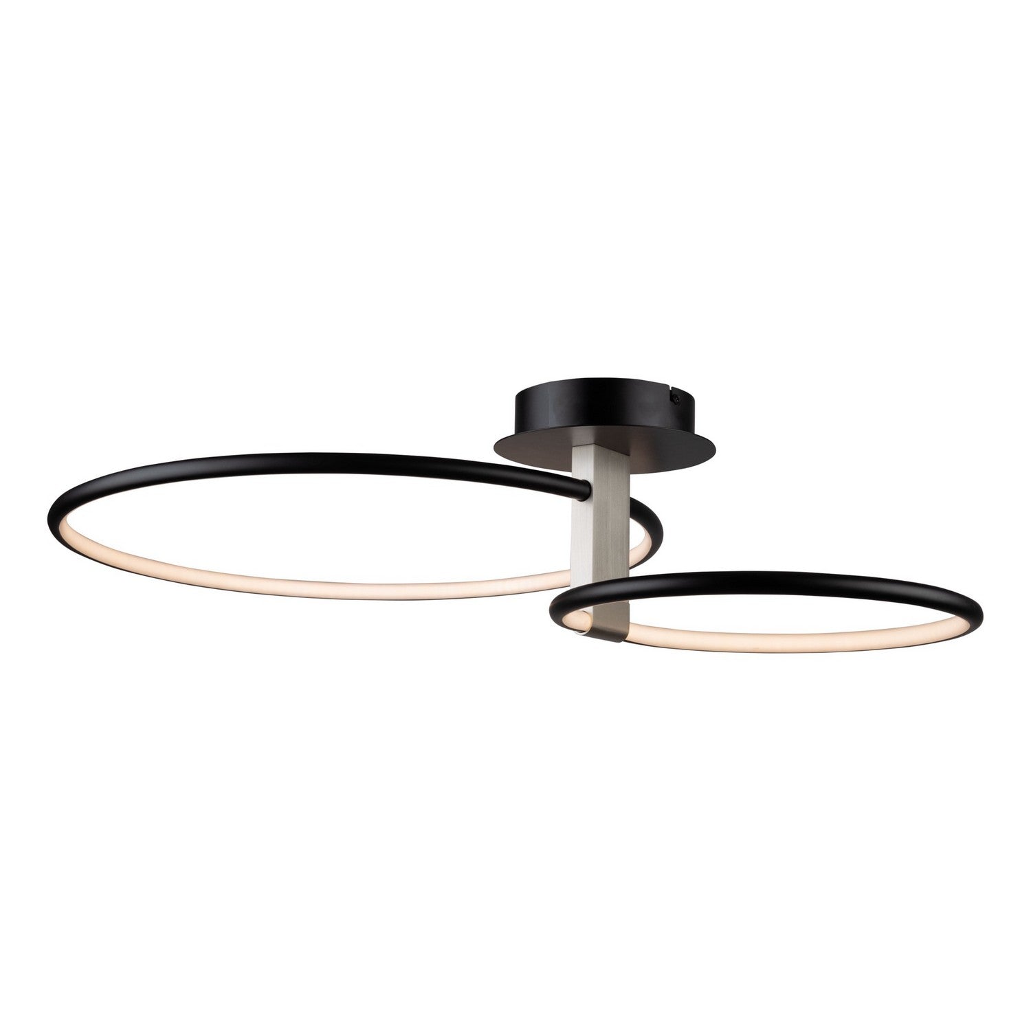 Artcraft - AC6632NB - LED Semi-Flush Mount - Halo - Black