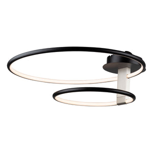 Artcraft - AC6632NB - LED Semi-Flush Mount - Halo - Black