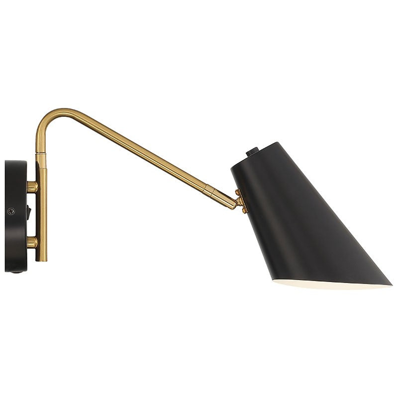 Access - 72014LEDD-BWA - LED Reading Light - Barsa - Black with Antique Brushed Brass