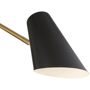 Access - 72014LEDD-BWA - LED Reading Light - Barsa - Black with Antique Brushed Brass