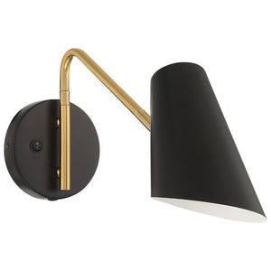 Access - 72014LEDD-BWA - LED Reading Light - Barsa - Black with Antique Brushed Brass