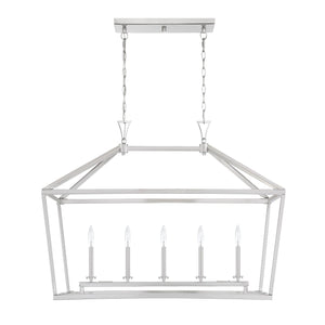 Savoy House - 1-424-5-SN - Five Light Linear Chandelier - Townsend - Satin Nickel