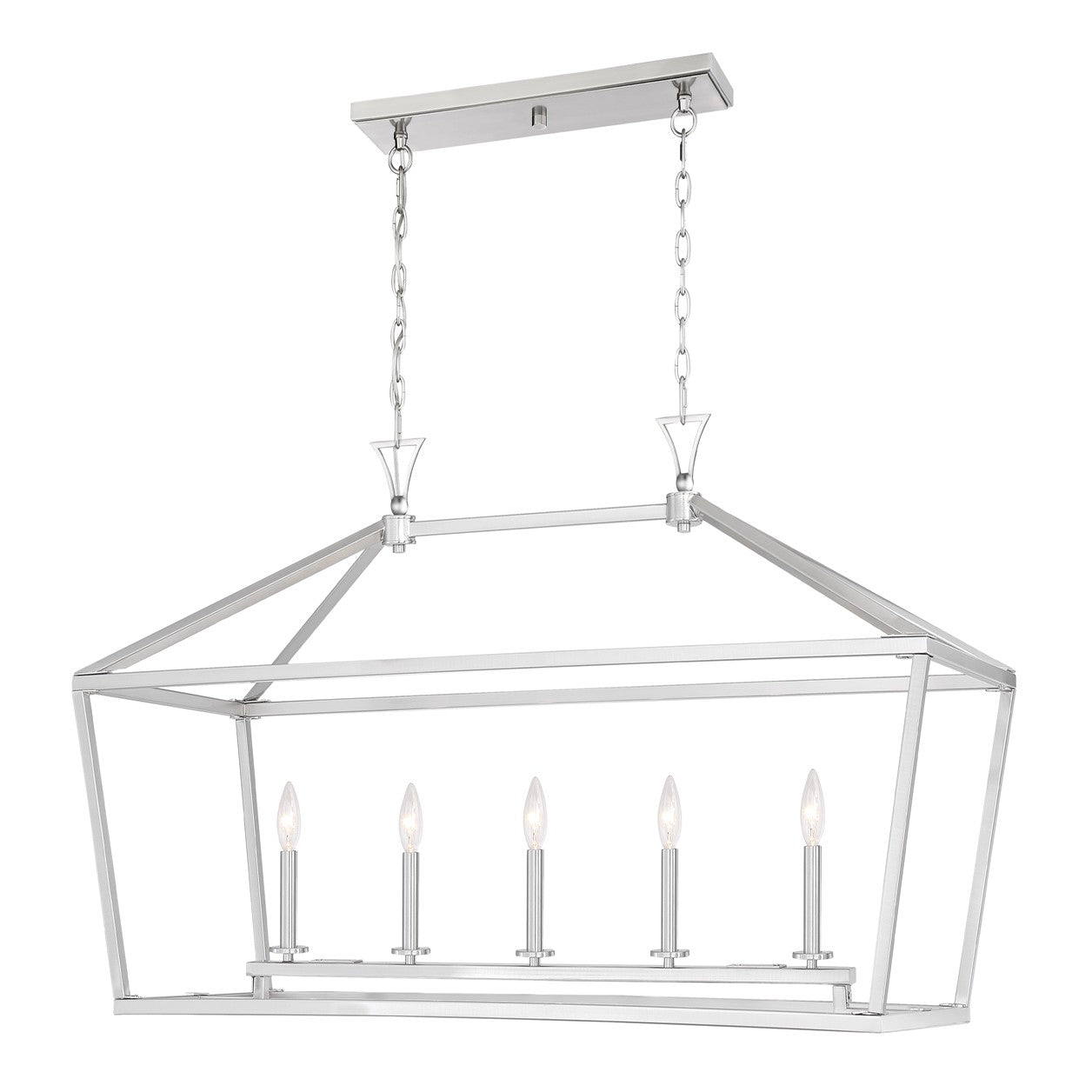 Savoy House - 1-424-5-SN - Five Light Linear Chandelier - Townsend - Satin Nickel