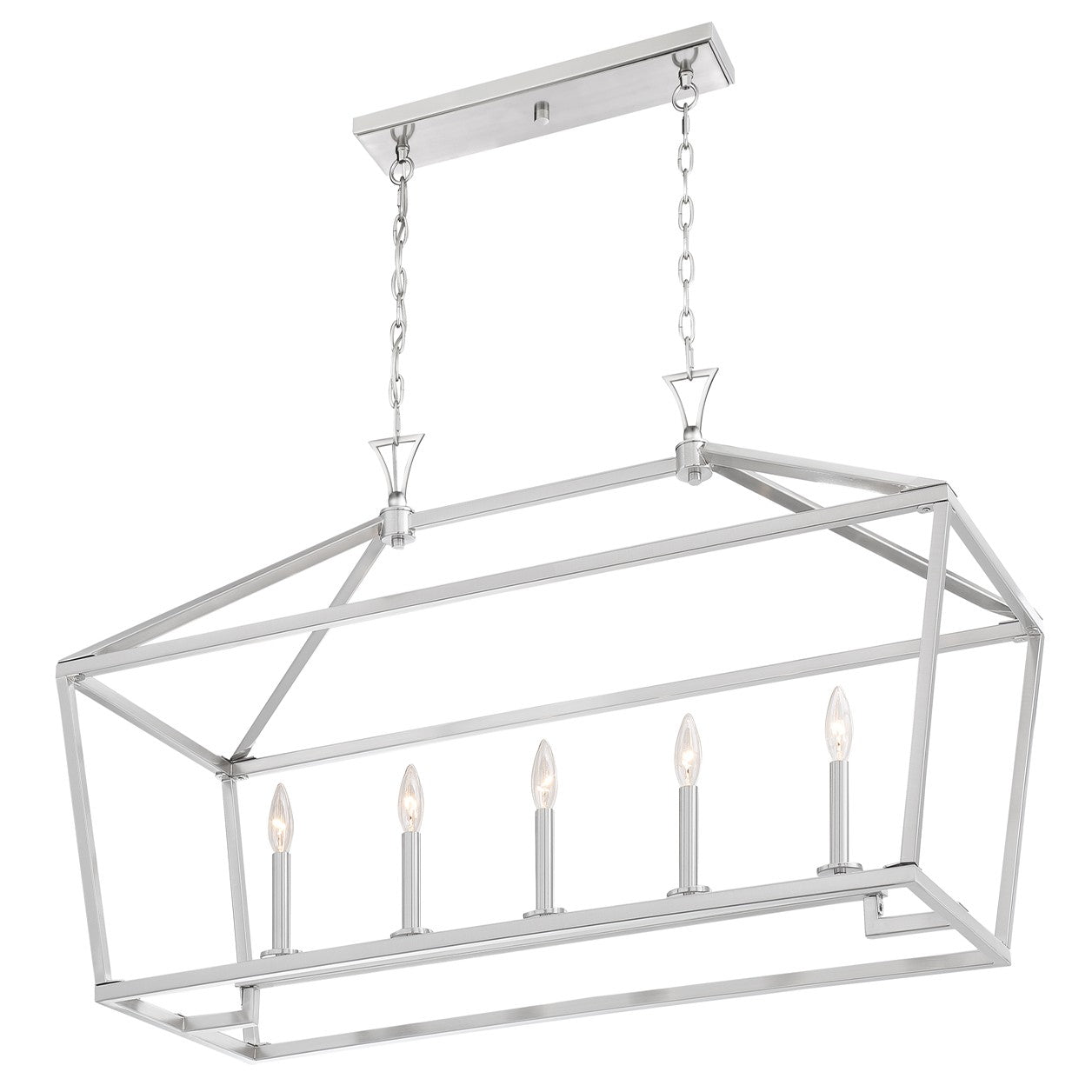 Savoy House - 1-424-5-SN - Five Light Linear Chandelier - Townsend - Satin Nickel