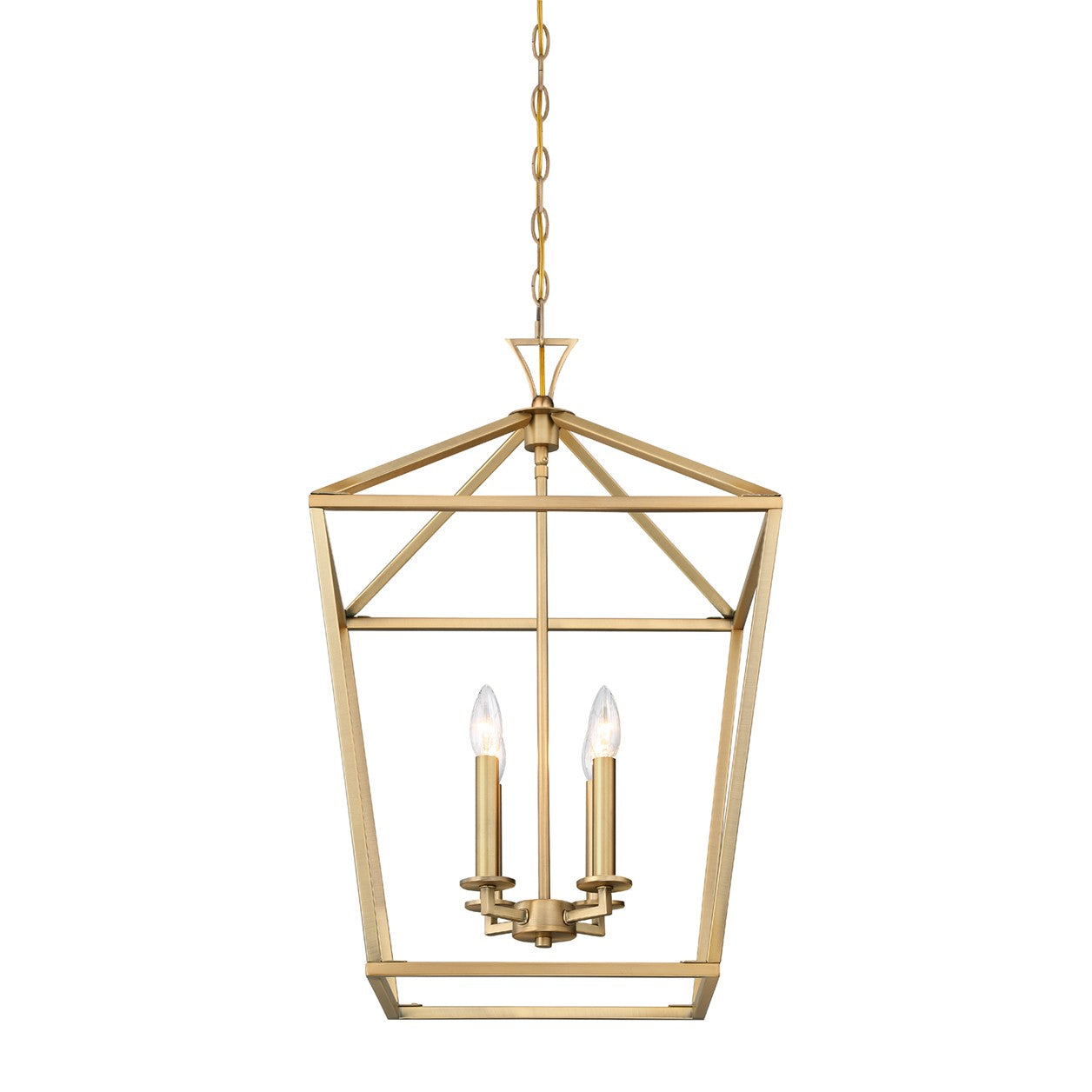 Savoy House - 3-421-4-322 - Four Light Pendant - Townsend - Warm Brass