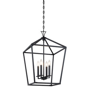 Savoy House - 3-421-4-89 - Four Light Pendant - Townsend - Matte Black