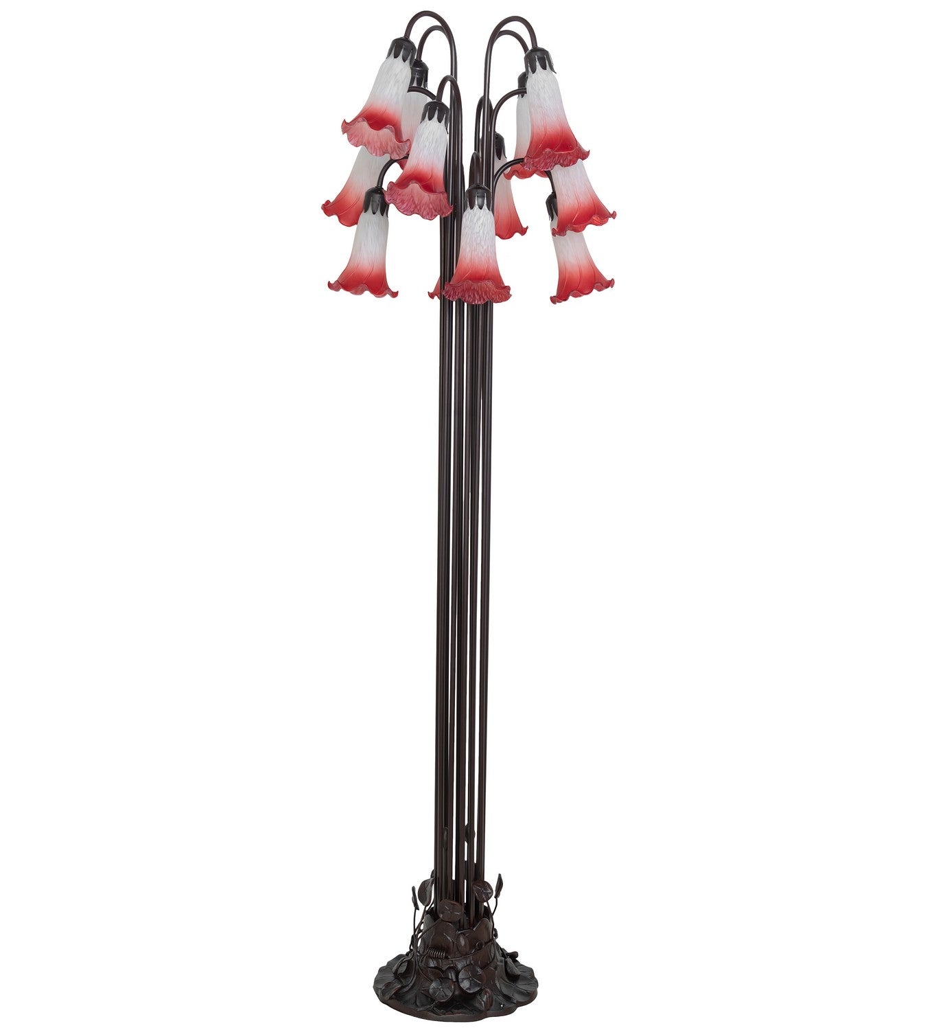 Meyda Tiffany - 130933 - 12 Light Floor Lamp - Pink - Mahogany Bronze