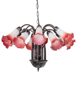 Meyda Tiffany - 130935 - 12 Light Chandelier - Pink/White