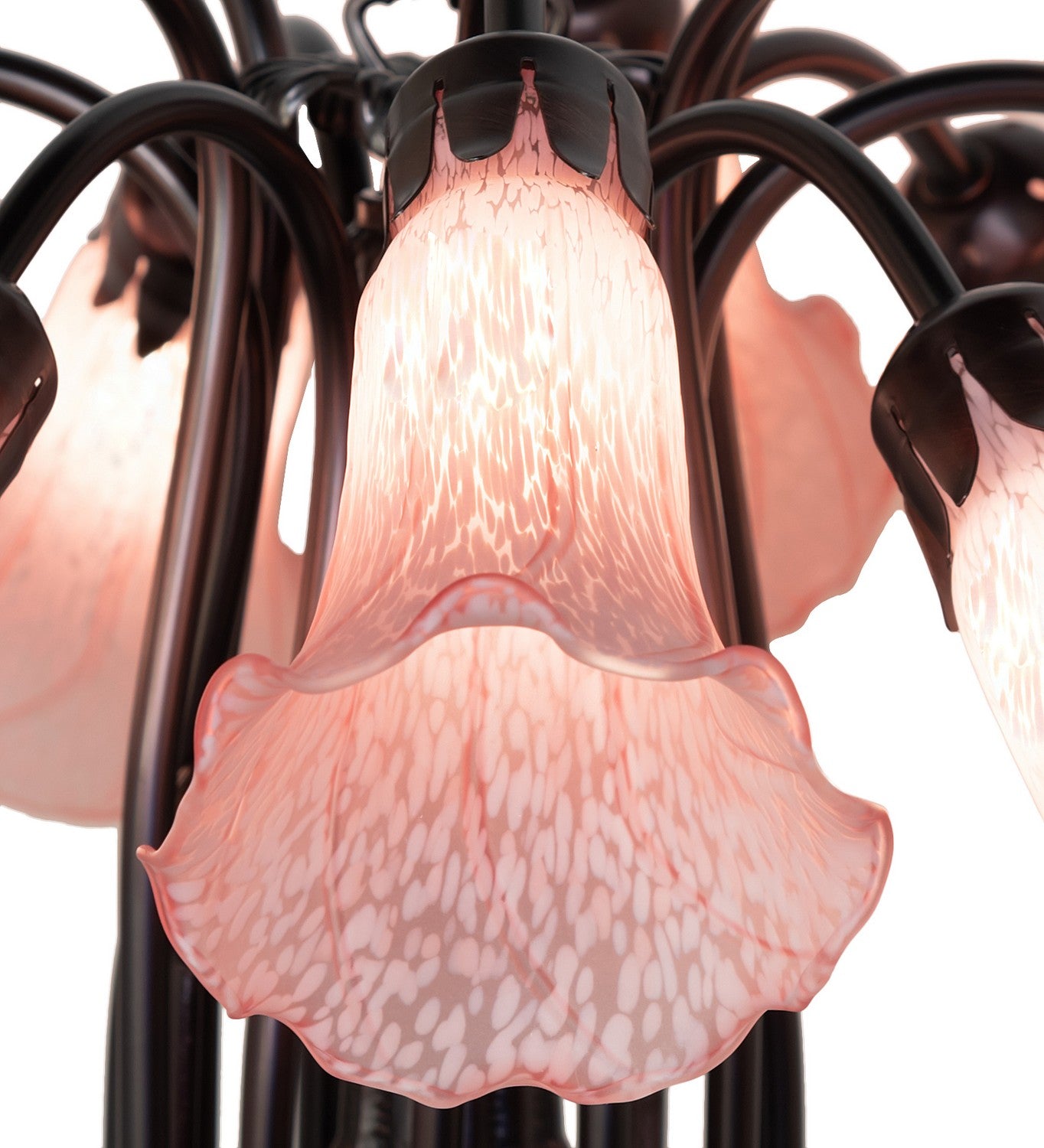 Meyda Tiffany - 147292 - 12 Light Chandelier - Pink - Mahogany Bronze