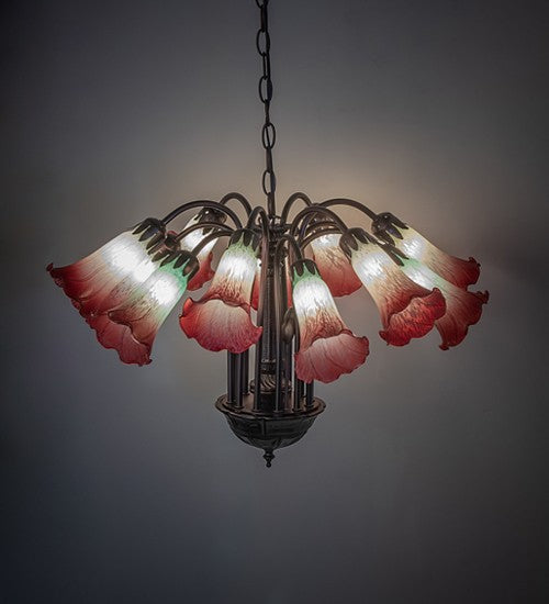 Meyda Tiffany - 185083 - 12 Light Chandelier - Seafoam/Cranberry - Mahogany Bronze