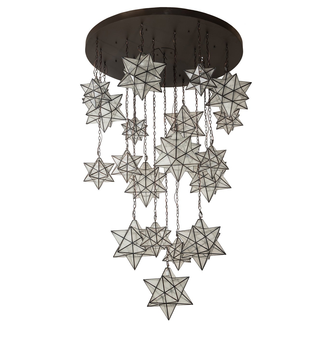 Meyda Tiffany - 245098 - 19 Light Chandelier - Moravian Star - Oil Rubbed Bronze