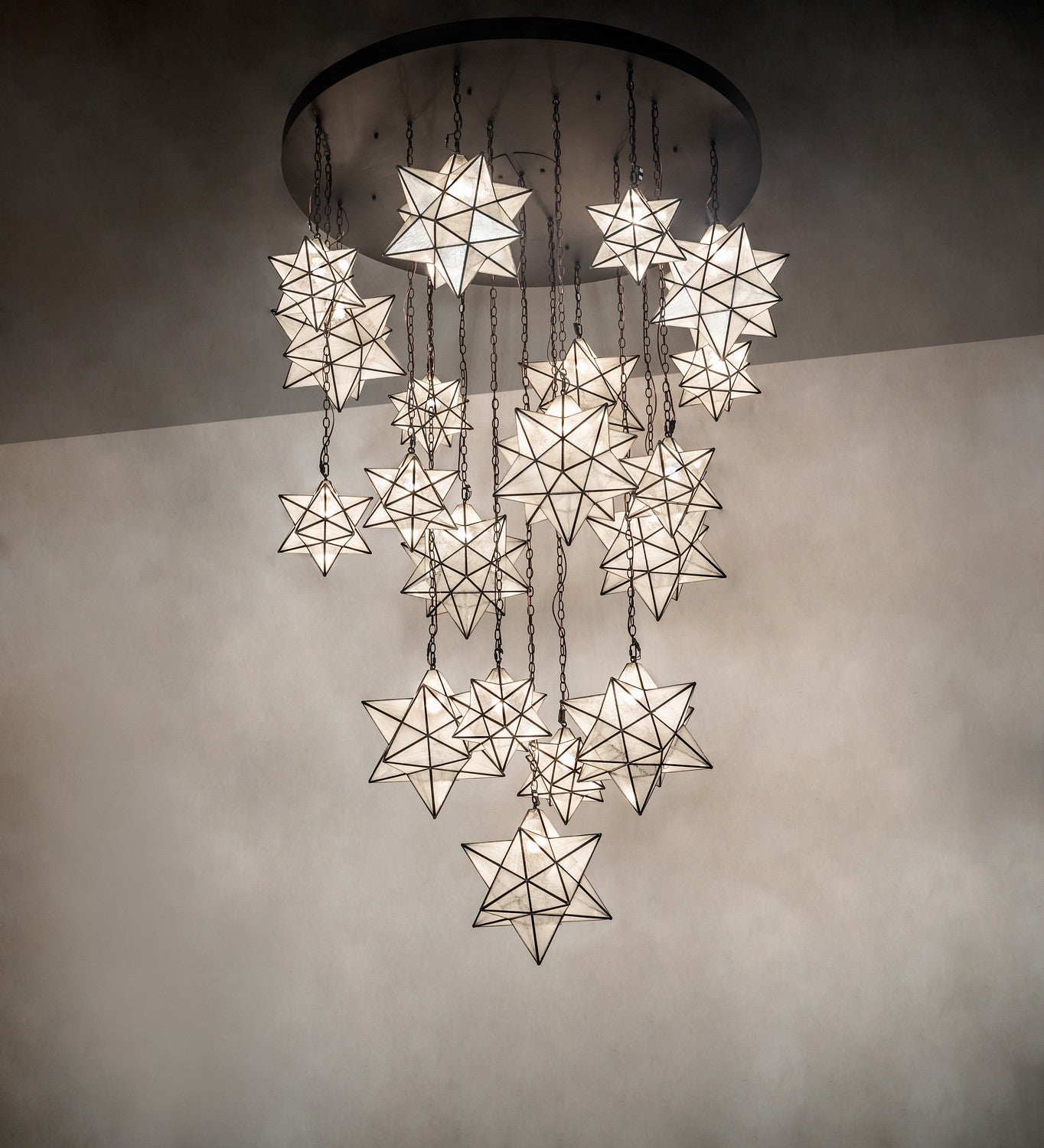 Meyda Tiffany - 245098 - 19 Light Chandelier - Moravian Star - Oil Rubbed Bronze