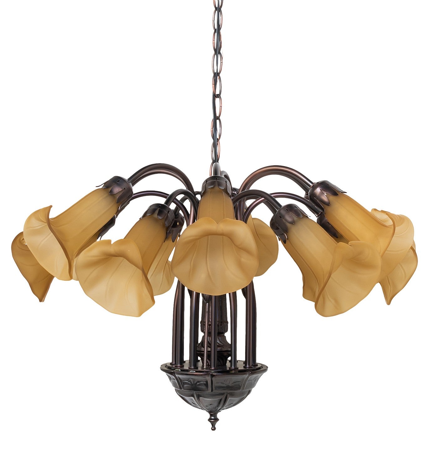 Meyda Tiffany - 251602 - 12 Light Chandelier - Amber - Mahogany Bronze