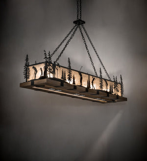 Meyda Tiffany - 257673 - LED Pendant - Golf - Blackwash & Faux Walnut Wood