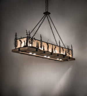 Meyda Tiffany - 257673 - LED Pendant - Golf - Blackwash & Faux Walnut Wood