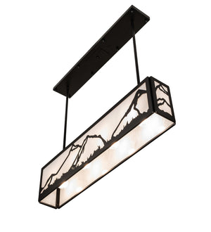 Meyda Tiffany - 257743 - Four Light Pendant - Mountain Range - Solar Black