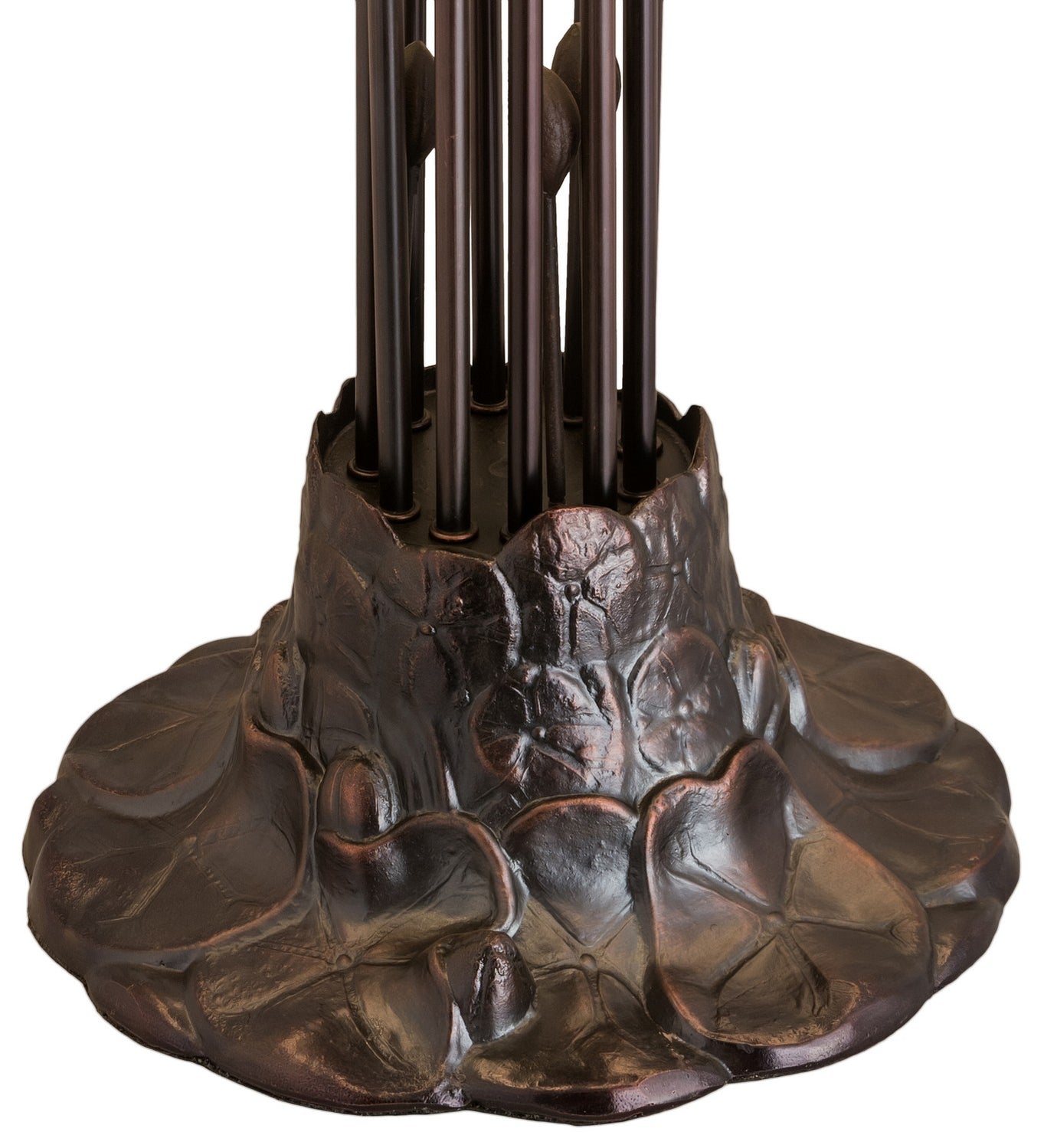 Meyda Tiffany - 261671 - Ten Light Table Lamp - Stained Glass Pond Lily - Mahogany Bronze