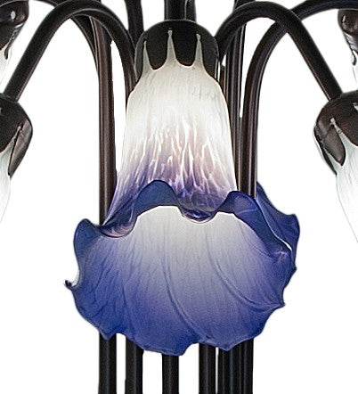 Meyda Tiffany - 261674 - Ten Light Table Lamp - Blue/White - Mahogany Bronze