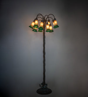 Meyda Tiffany - 262111 - 12 Light Floor Lamp - Amber/Green - Bronze