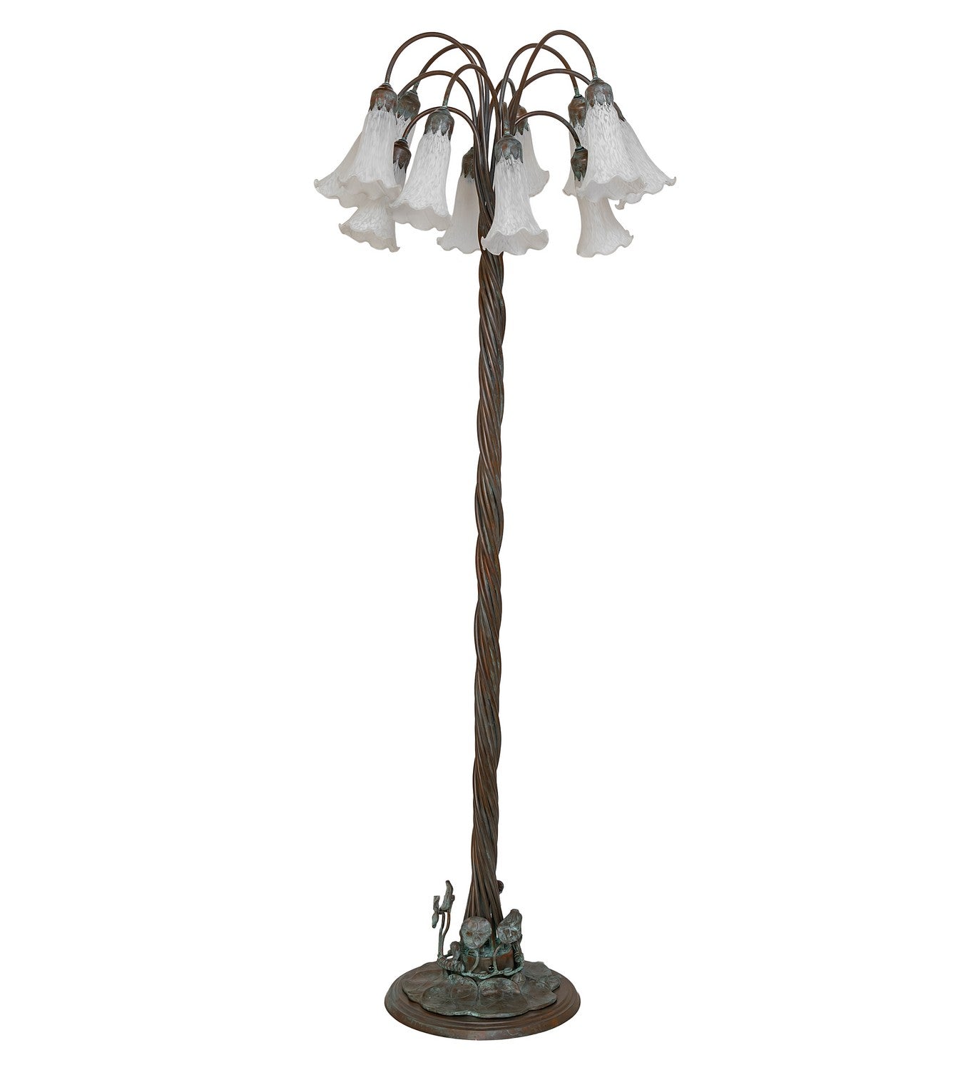 Meyda Tiffany - 262116 - 12 Light Floor Lamp - White - Bronze