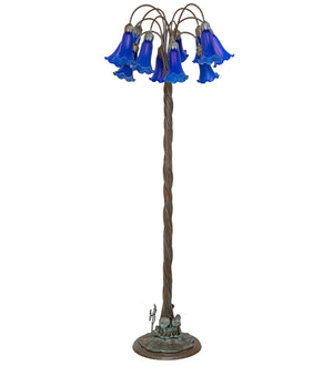 Meyda Tiffany - 262117 - 12 Light Floor Lamp - Blue - Bronze