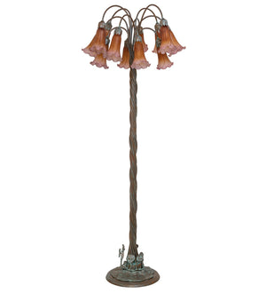 Meyda Tiffany - 262118 - 12 Light Floor Lamp - Amber/Purple - Bronze