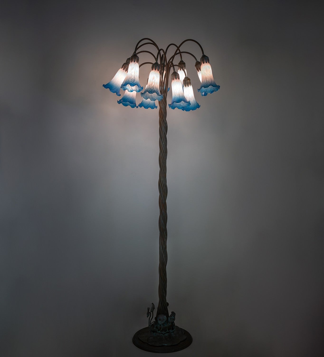 Meyda Tiffany - 262119 - 12 Light Floor Lamp - Pink/Blue - Bronze