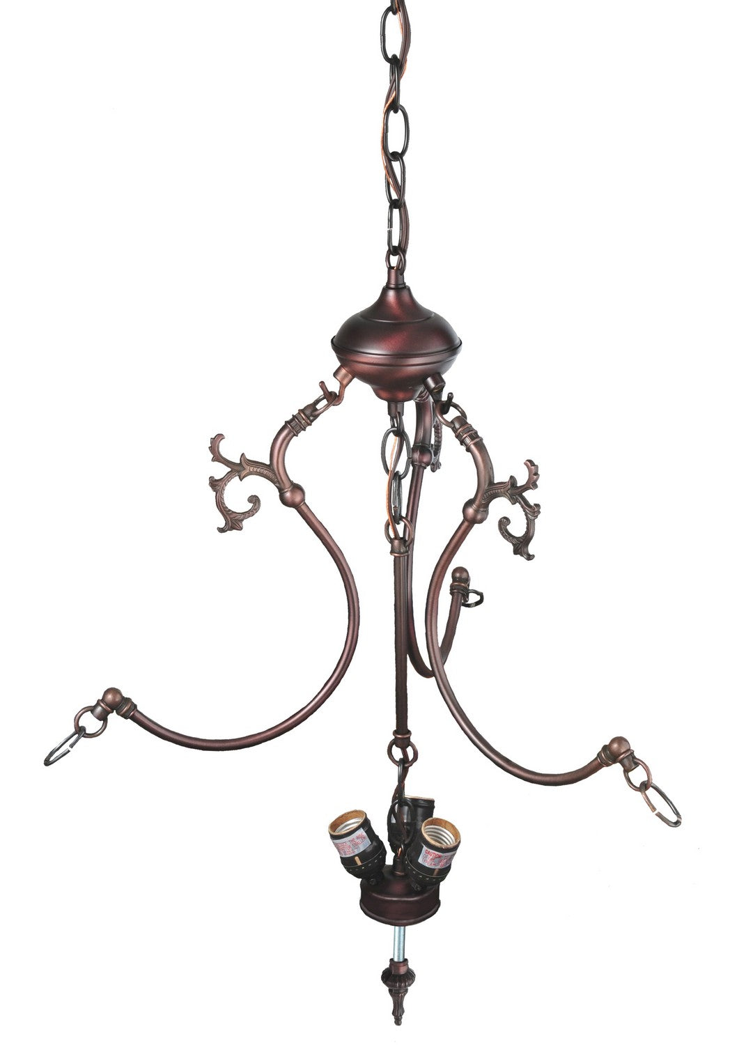 Meyda Tiffany - 17530 - Three Light Pendant - Tiffany Turning Leaf - Mahogany Bronze