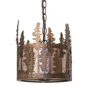 Meyda Tiffany - 260024 - Three Light Pendant - Tall Pines - Antique Copper