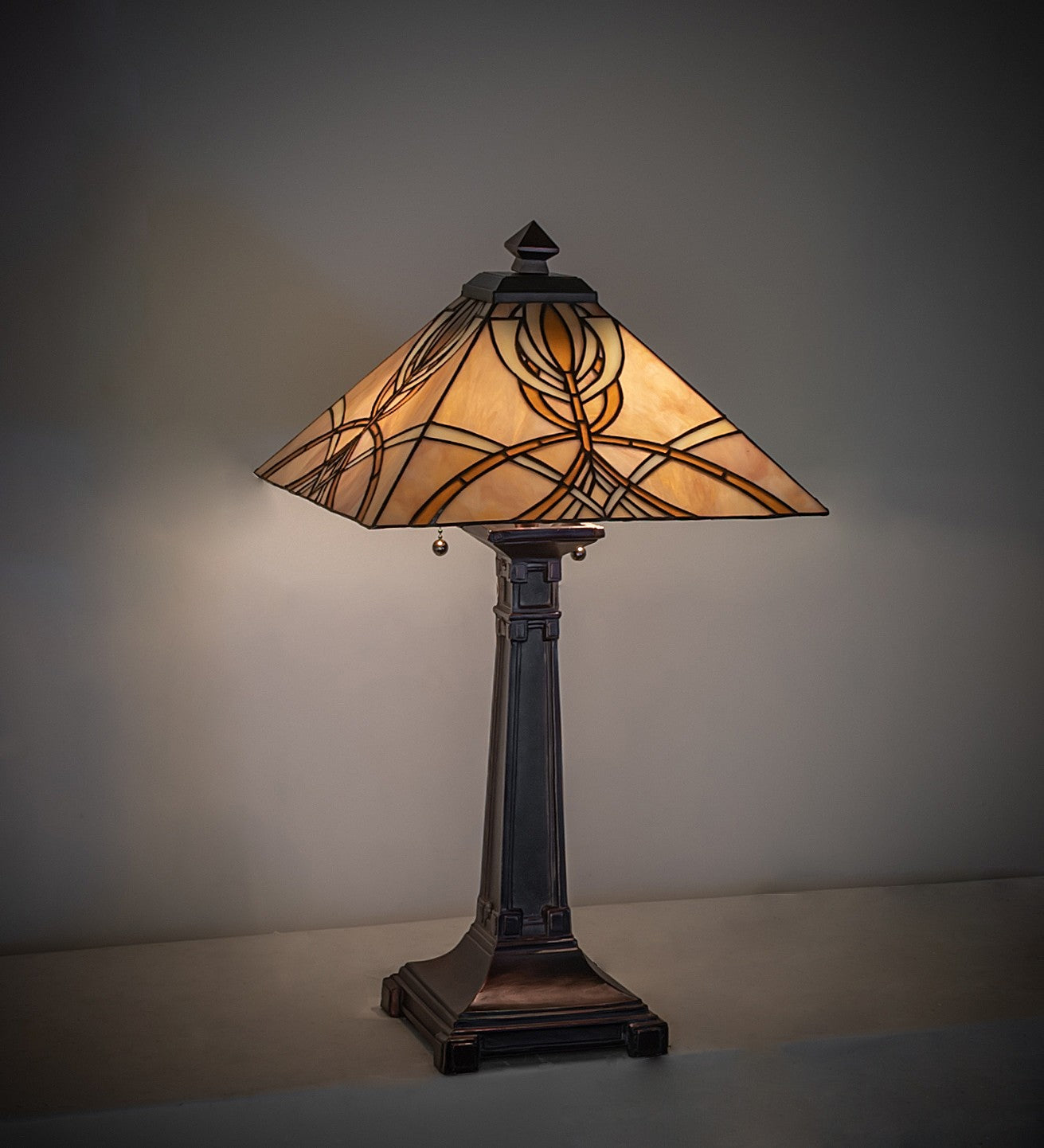 Meyda Tiffany - 263183 - Two Light Table Lamp - Glasgow Bungalow - Mahogany Bronze