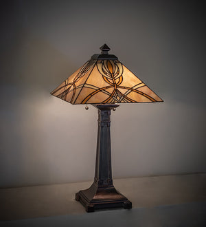 Meyda Tiffany - 263183 - Two Light Table Lamp - Glasgow Bungalow - Mahogany Bronze