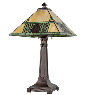 Meyda Tiffany - 263185 - Two Light Table Lamp - Pinecone Ridge - Mahogany Bronze