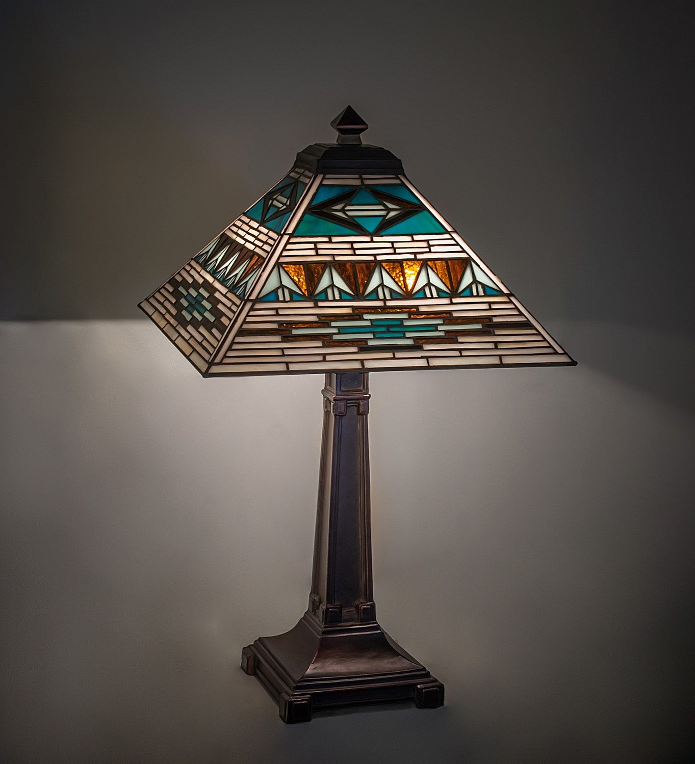 Meyda Tiffany - 263186 - Two Light Table Lamp - Valencia Mission - Mahogany Bronze