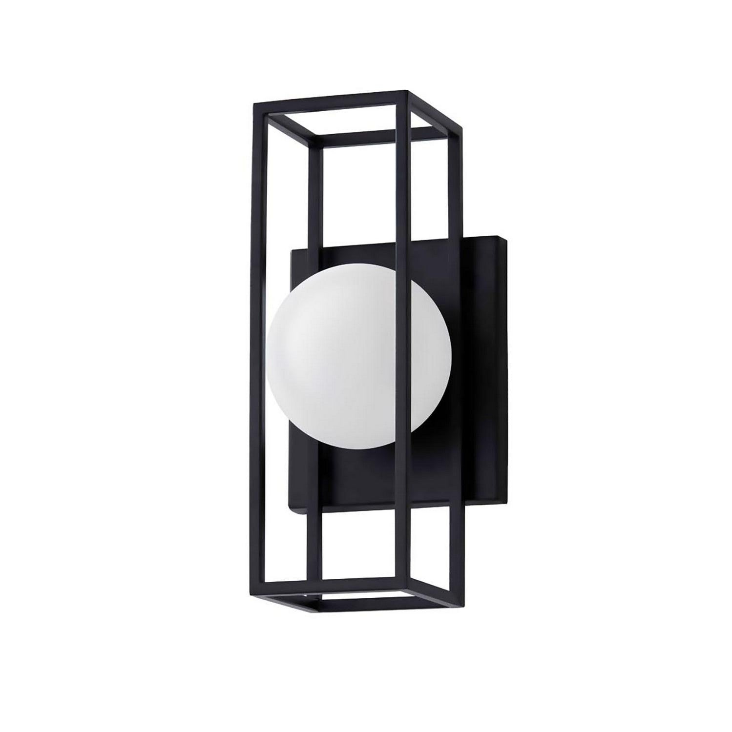 Justice Designs - FSN-7182W-OPAL-MBLK - LED Outdoor Wall Sconce - Fusion - Matte Black