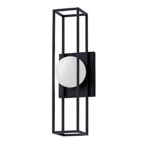 Justice Designs - FSN-7184W-OPAL-MBLK - LED Outdoor Wall Sconce - Fusion - Matte Black