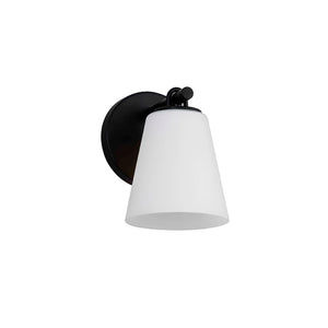 Justice Designs - FSN-8031-OPAL-MBLK - One Light Wall Sconce - Fusion - Matte Black