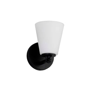 Justice Designs - FSN-8031-OPAL-MBLK - One Light Wall Sconce - Fusion - Matte Black