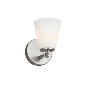 Justice Designs - FSN-8031-OPAL-NCKL - One Light Wall Sconce - Fusion - Brushed Nickel