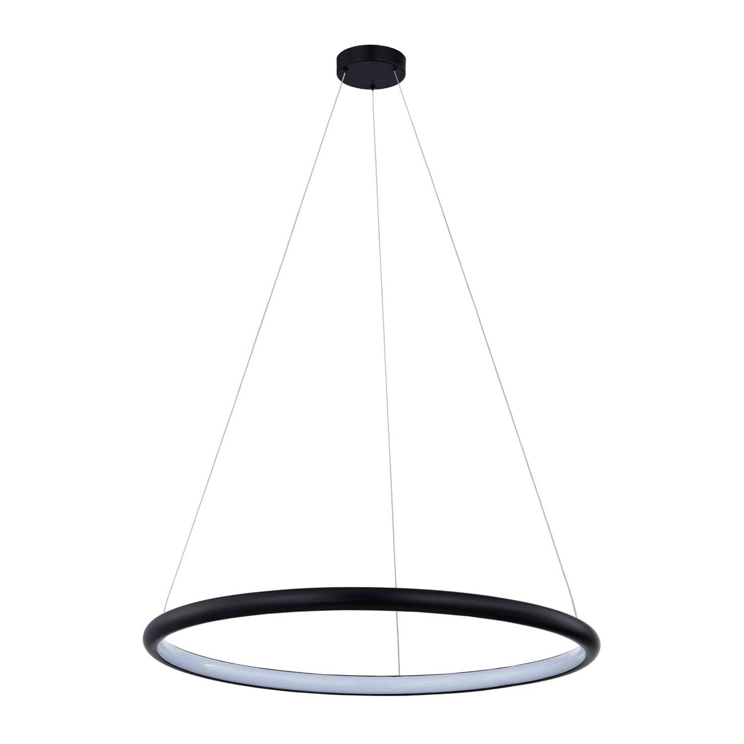 Justice Designs - NSH-4484-MBLK - LED Pendant - Circola - Matte Black