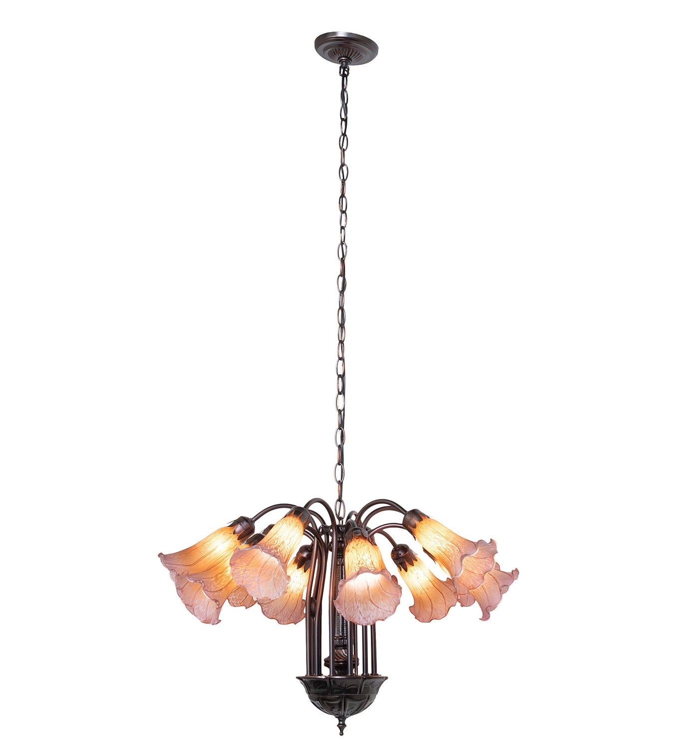 Meyda Tiffany - 17959 - 12 Light Chandelier - Amber/Purple - Mahogany Bronze