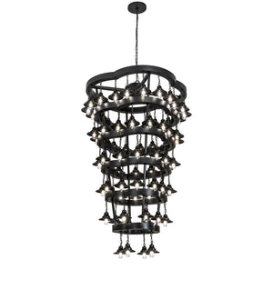 Meyda Tiffany - 257009 - LED Chandelier - Cretella - Solar Black