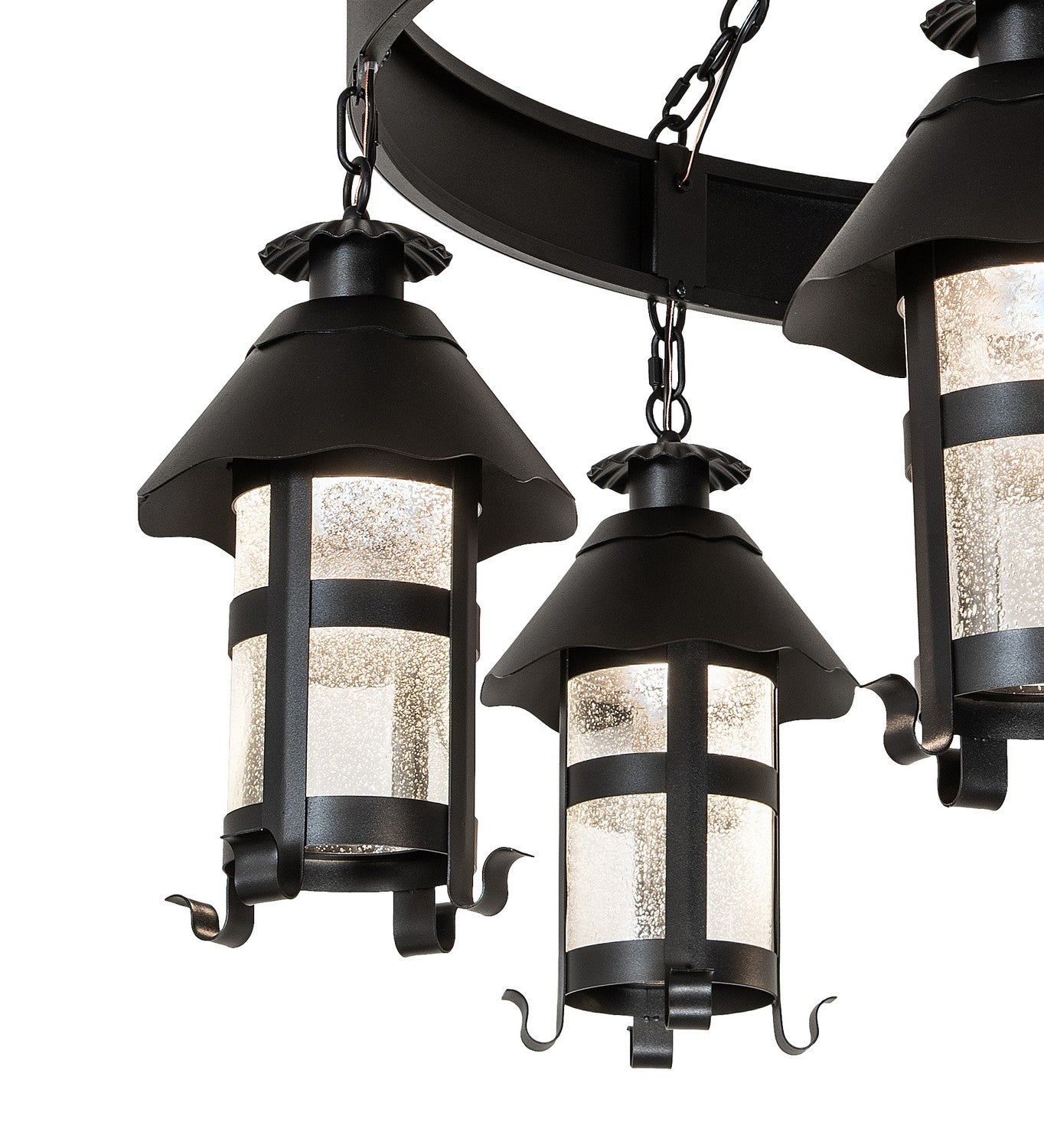 Meyda Tiffany - 259963 - Six Light Chandelier - Rutland - Textured Black