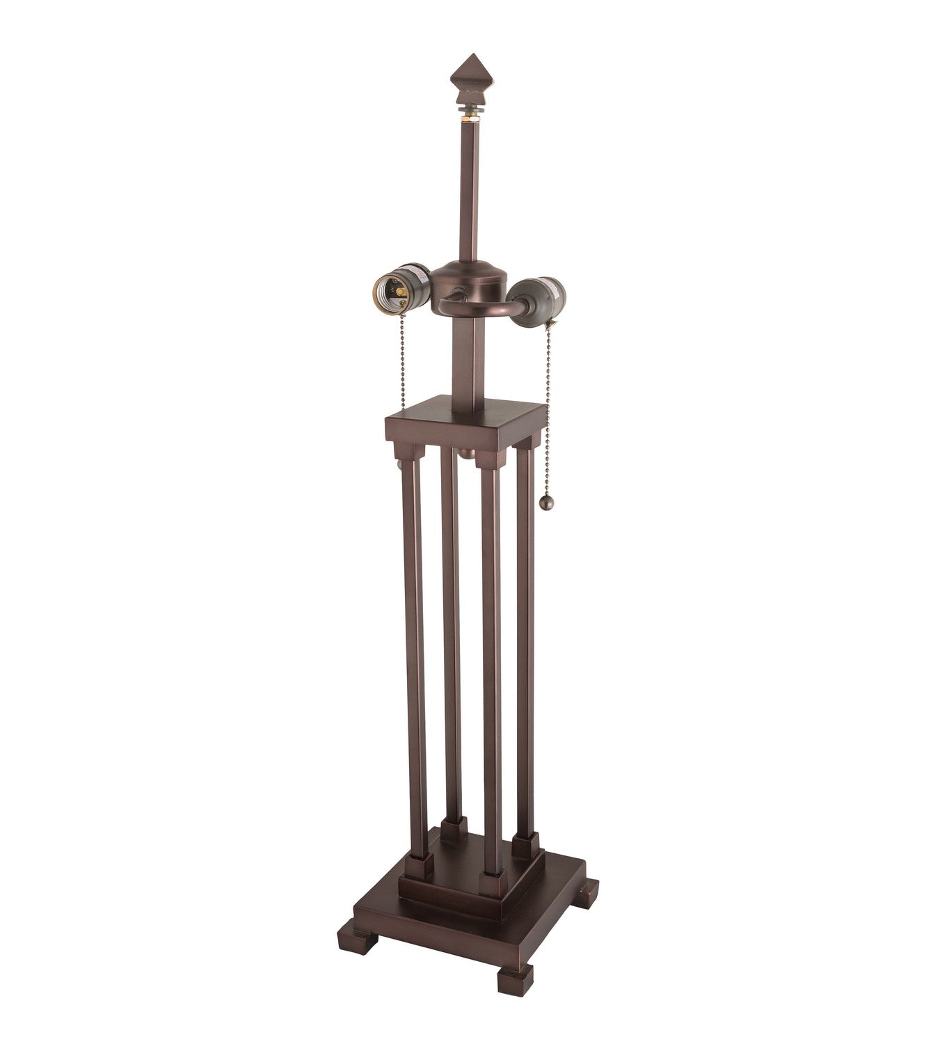 Meyda Tiffany - 264614 - Two Light Table Lamp - Split Mission - Craftsman Brown,Mahogany Bronze