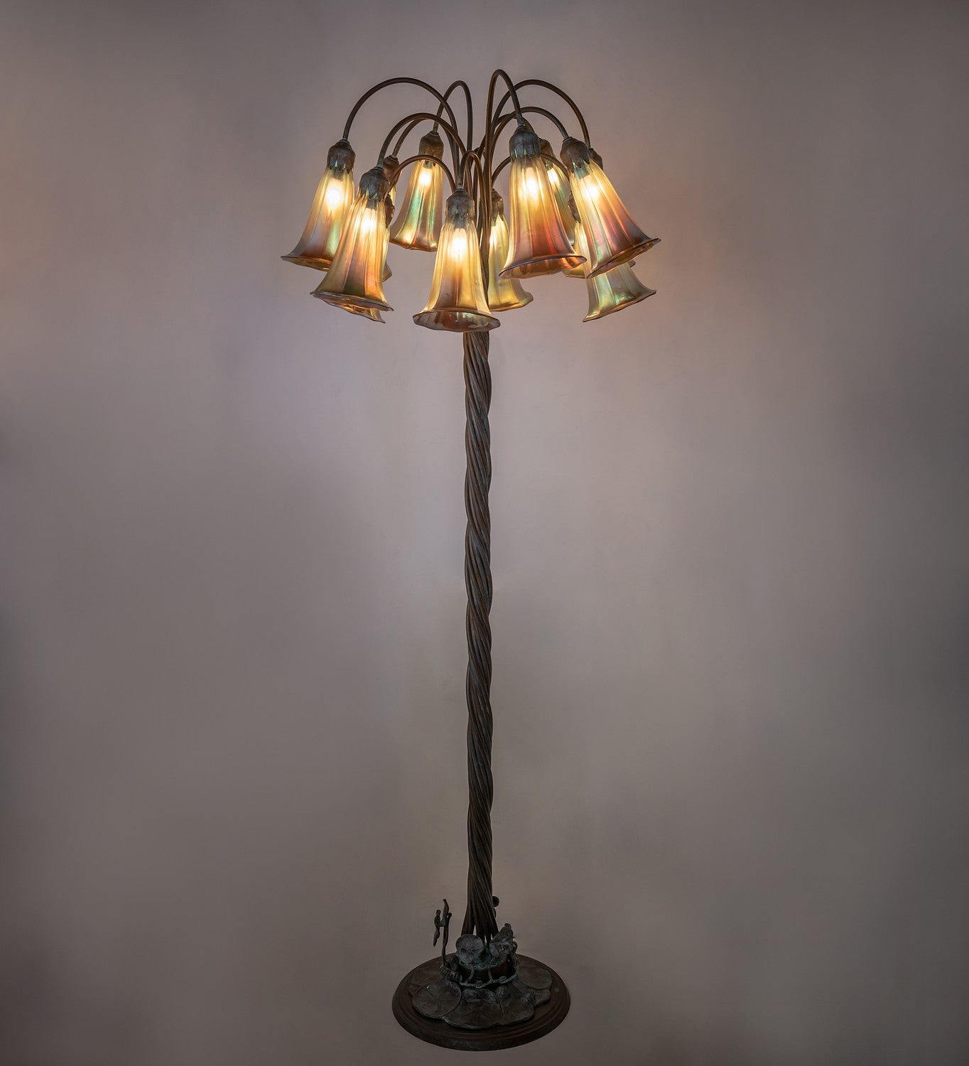 Meyda Tiffany - 264644 - 12 Light Floor Lamp - Amber - Weathered Bronze