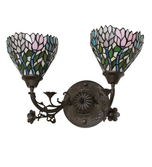 Meyda Tiffany - 36100 - Two Light Wall Sconce - Wisteria