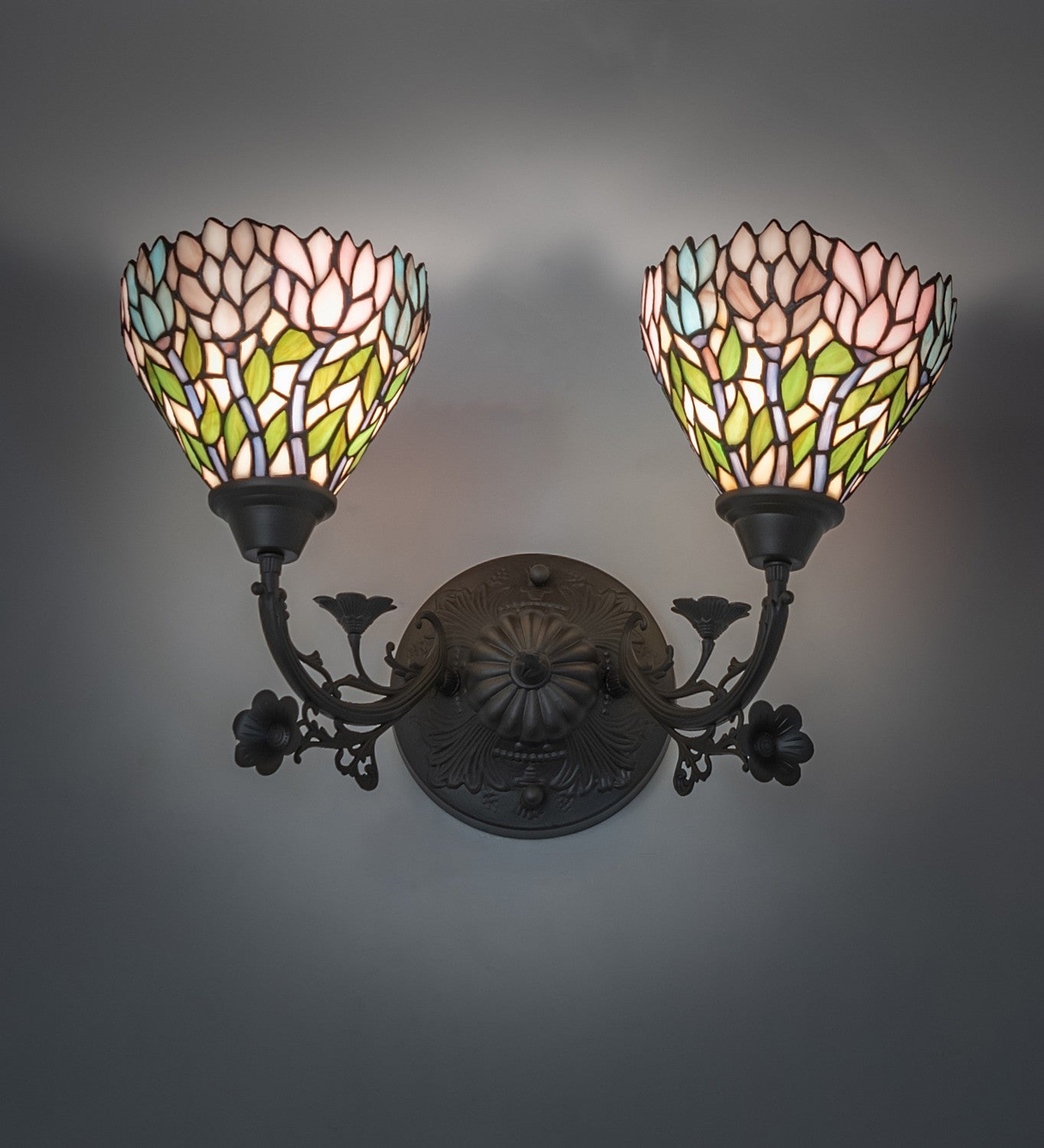 Meyda Tiffany - 36100 - Two Light Wall Sconce - Wisteria