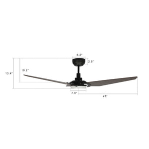 Carro - VS563B-L12-B5-1 - 56"Smart Ceiling Fan - Kaj - Black